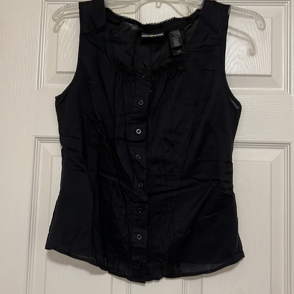 DKNY blouse, size 10, black